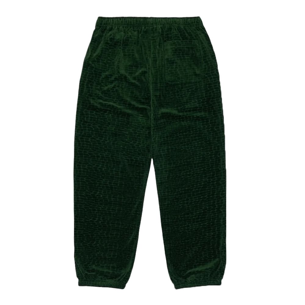 SINCLAIR CROC VELOUR TRACK PANT GREEN