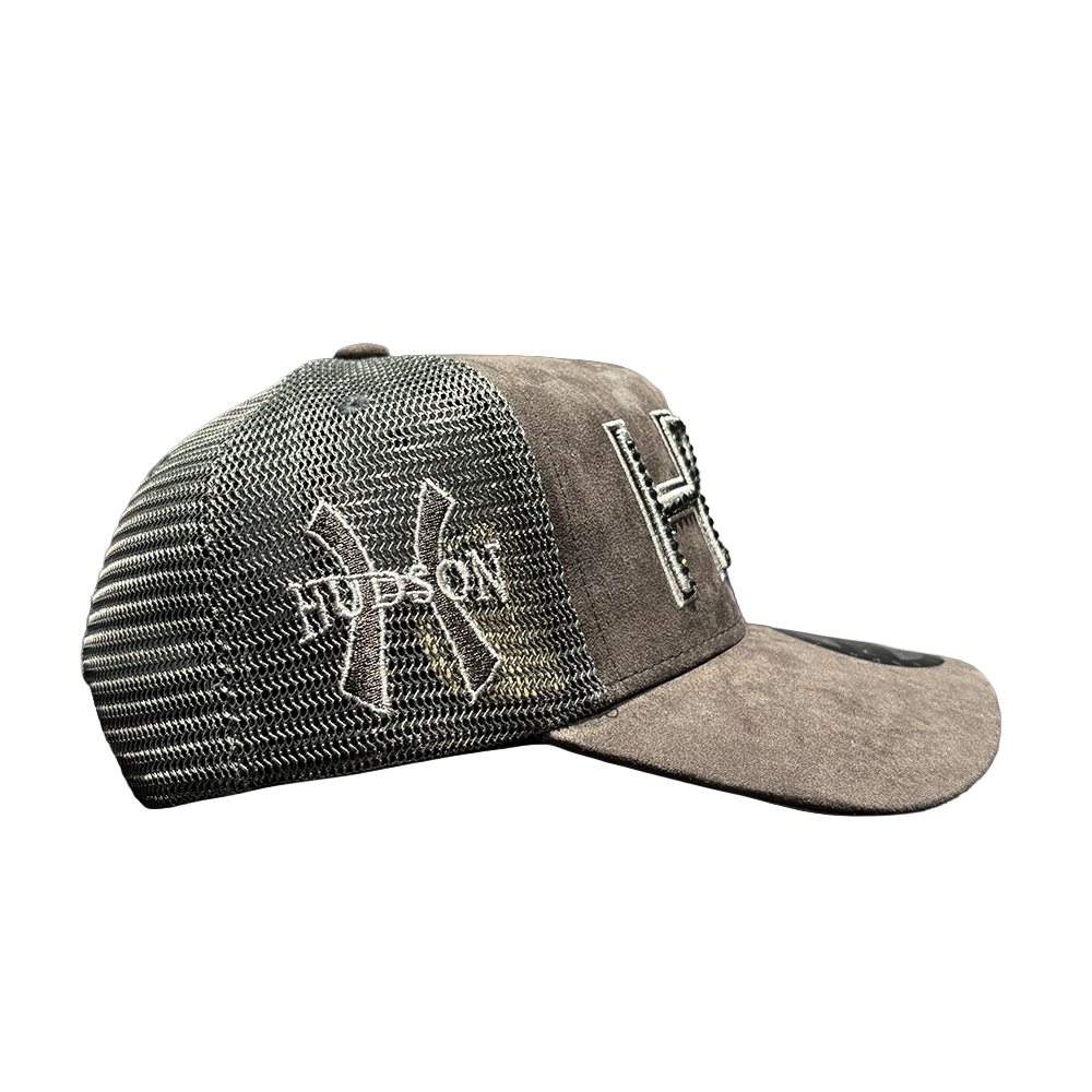 Hudson Diamond Suede Trucker Hat