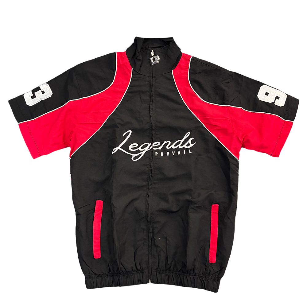 Legends Prevail Crinkle Short Set Black Red