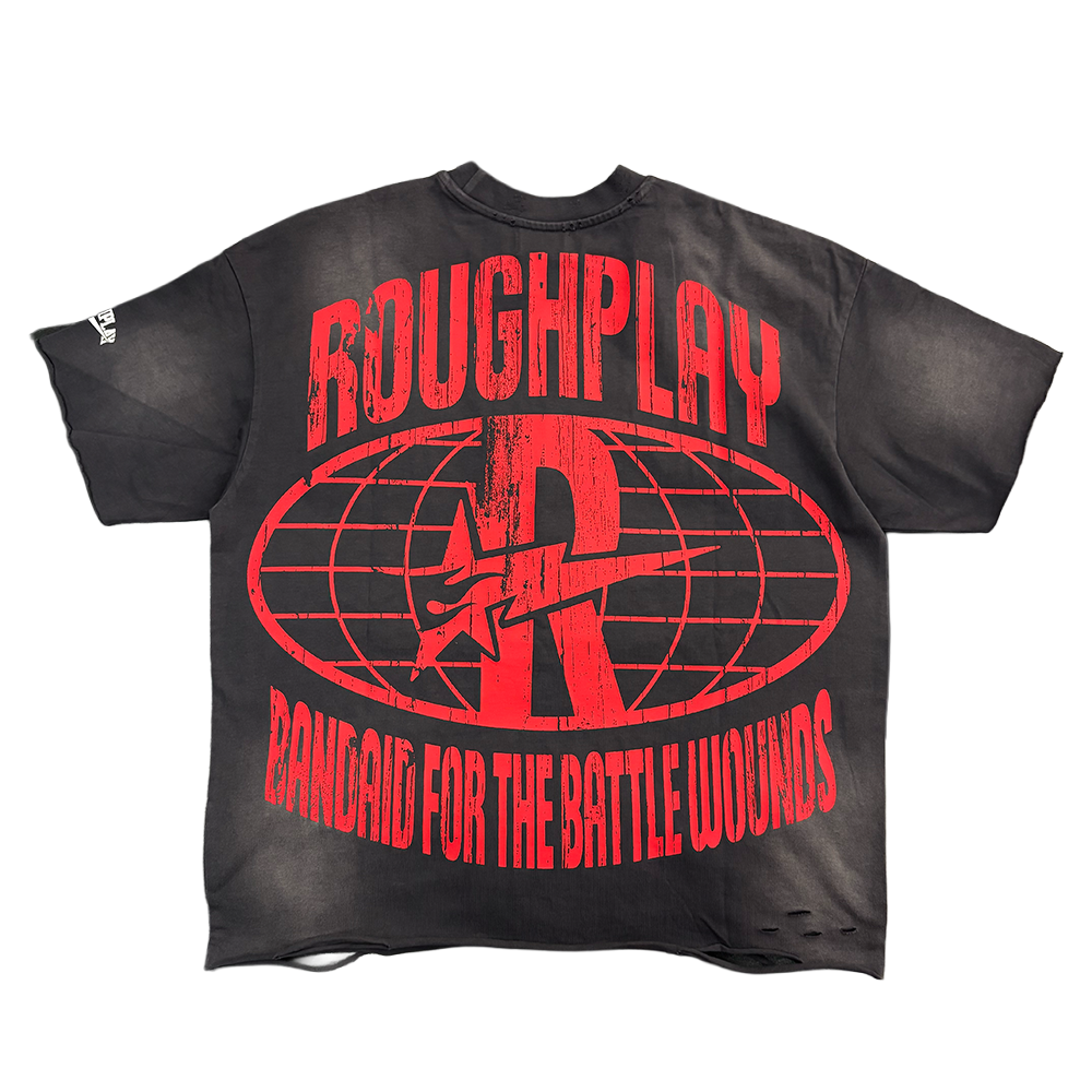 Rough Play Dog cover art T-shirt  Grey