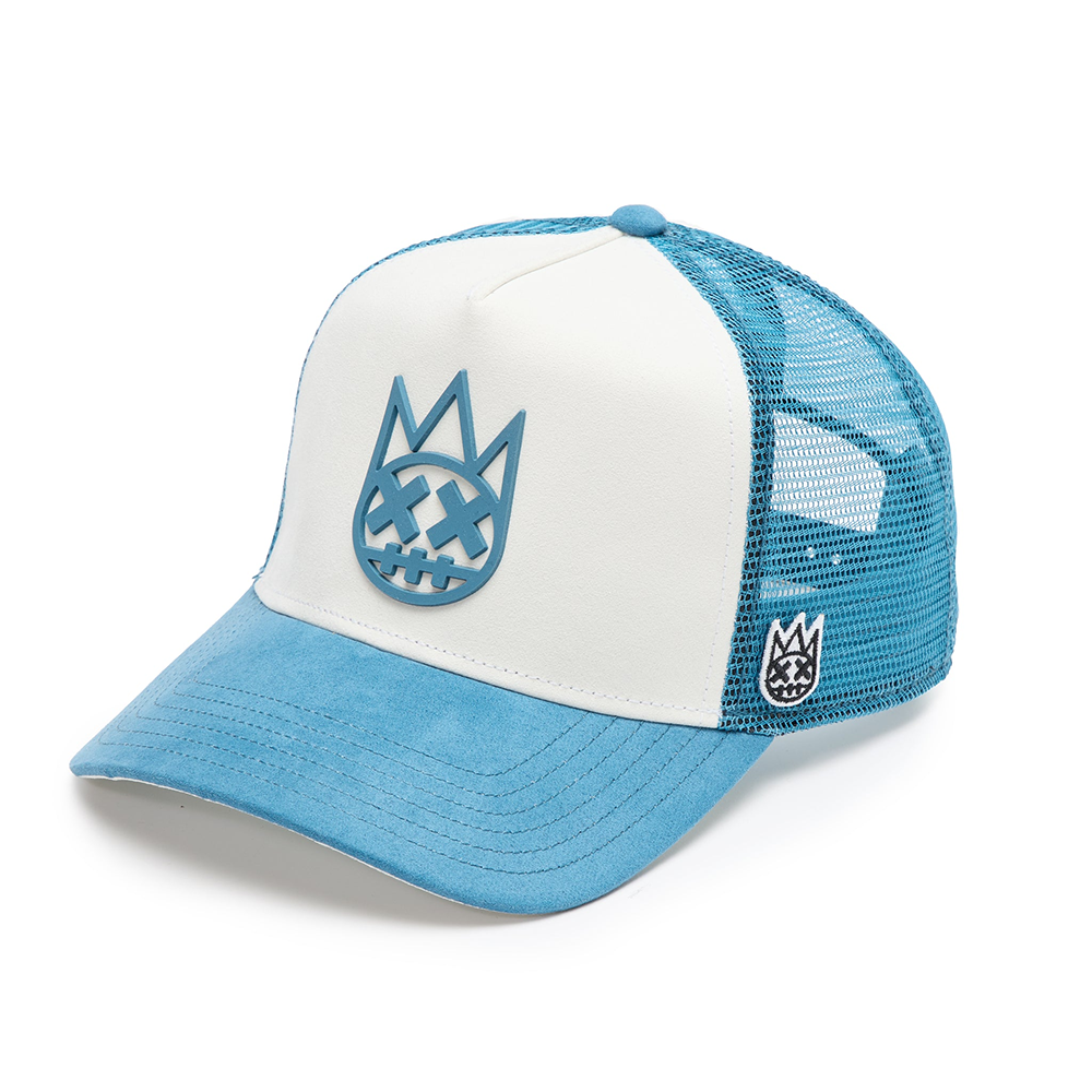 Cult's Logo Mesh Back Trucker Hat "Shimuchan" in Winter White